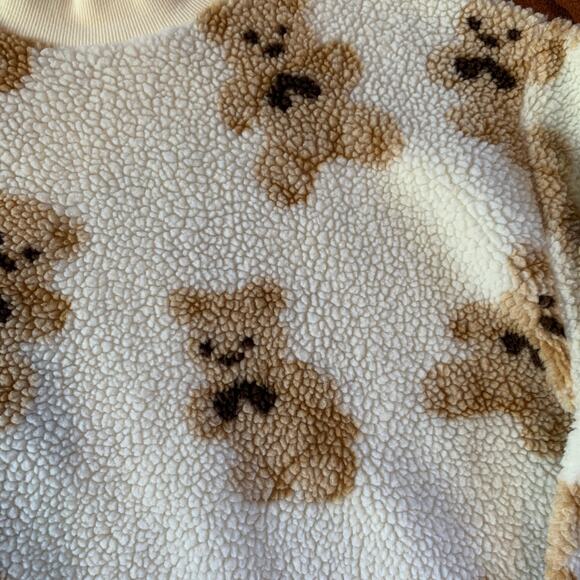 Smitn Bebe Teddy Bear Pullover Sweatshirt | Cream Tan Brown | One Size - Picture 2 of 11